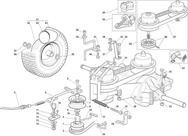 Transmission OM 63C/6,5V Cat.2010 Garden tractor