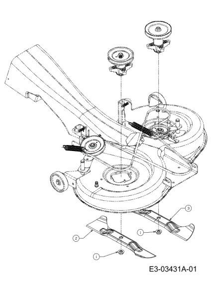 Blades assy KROSSER 105/22 H Cat. 2010 Garden tractor