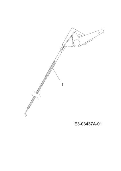 Throttle cable KROSSER 105/22 H Cat. 2010 Garden tractor