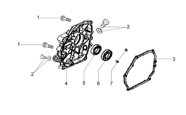 Crankcase cover MH 180RK (K700 H - SN T210) (EN709) Rotary tiller