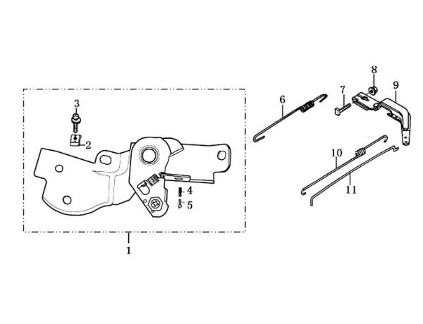 Control lever MH 180RK (K700 H - SN T210) (EN709) Rotary tiller