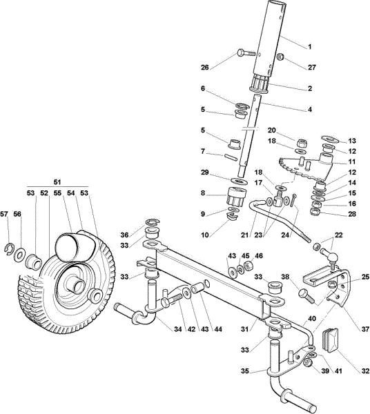 Steering arm OM 63C/6,5M France Cat.2010 Garden tractor (only for the French market)