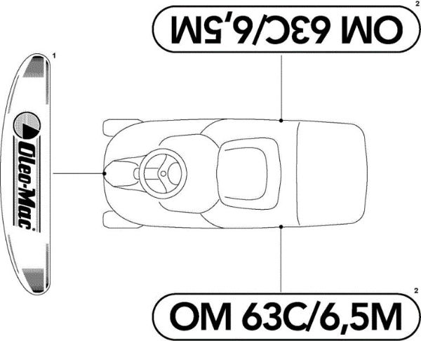 Labels (2/2) OM 63C/6,5M France Cat.2010 Garden tractor (only for the French market)