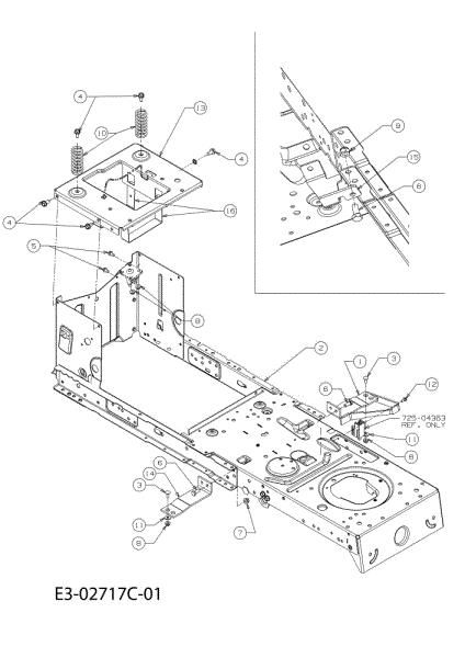 Frame TORNADO 97/13,5 T Cat.2010 Garden tractor