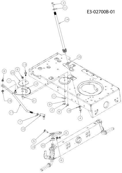 Steering assembly TORNADO 108/18,5 H Cat.2010 Garden tractor