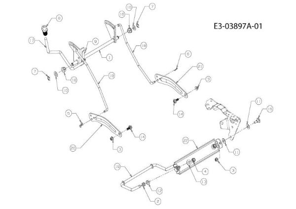 Cutting plate lifting KROSSER 92/13,5 T Cat.2010 Garden tractor