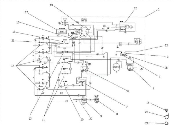 Electric diagram OM 106J/18H Cat.2010 Garden tractor
