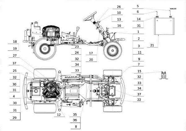 Electrical parts APACHE 92 4x4 EVO Cat.2011 Garden tractor