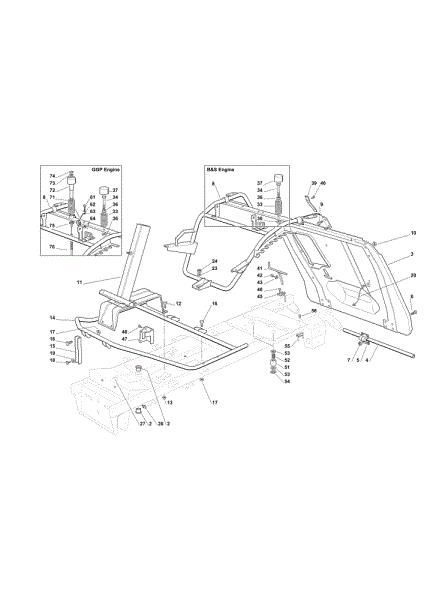 Frame OM 72C/13H Cat.2011 Garden tractor