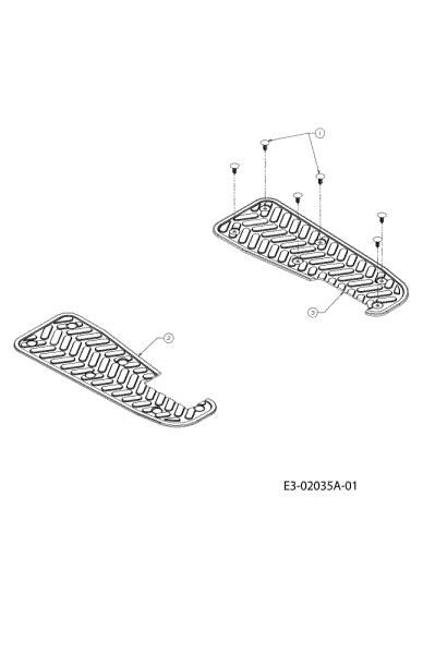 Foot pads KROSSER 105/22 H Cat. 2011 (13XXXXXX636) Garden tractor
