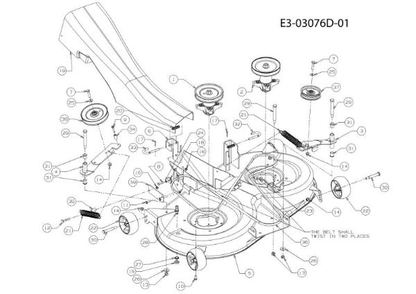 Mowing deck (13AF49KN636) KROSSER 105/22 H Cat. 2011 (13XXXXXX636) Garden tractor