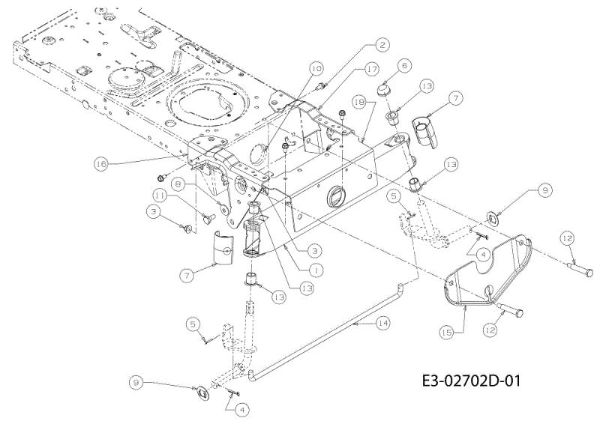 Front axle (1/2) TORNADO 95/11,5 T Cat.2011 Garden tractor