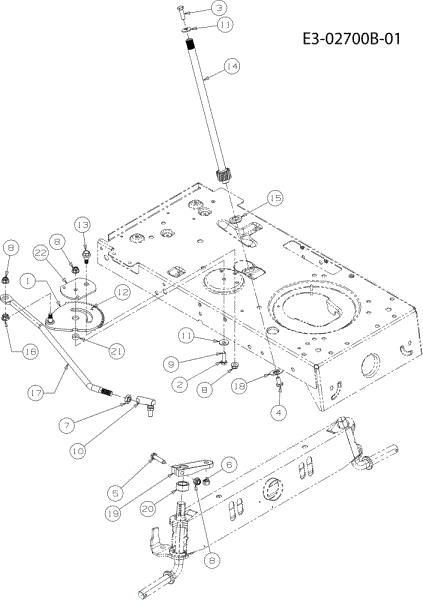 Steering assembly KROSSER 92/15,5 H Cat.2011 Garden tractor
