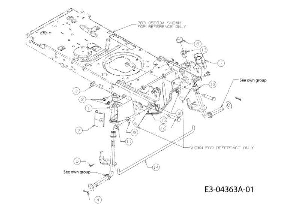 Front axle (1/2) TORNADO 97/13 T Cat.2011 Garden tractor