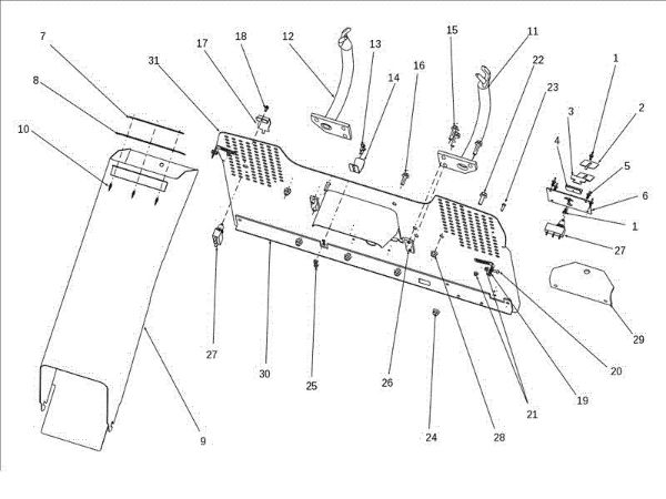 Chute and collector assy OM 106J/18H Cat.2011 Garden tractor