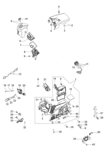 Crankcase GS 44 (Euro 1) Chainsaw