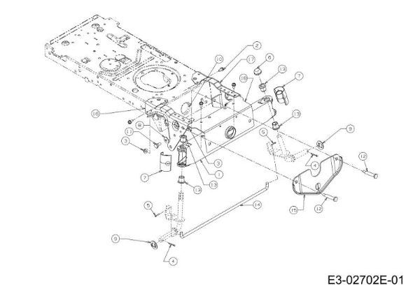 Front axle (1/2) TORNADO 95/11,5 T Cat.2012 Garden tractor
