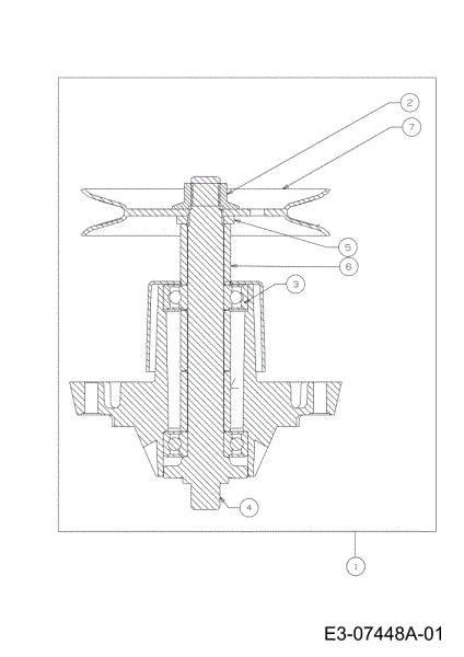 Blade hub KROSSER 92/16 H Cat. 2012 Garden tractor