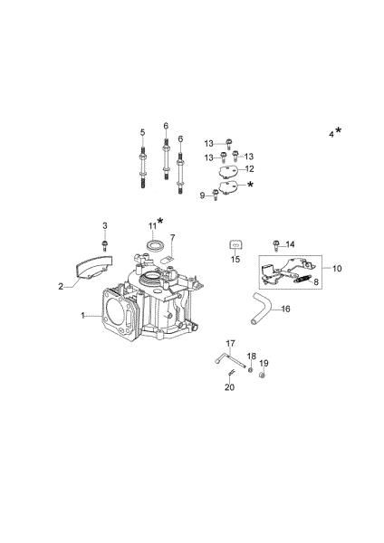 Cylinder and crankcase G 48 TK ALLROAD PLUS 4 (K650) Lawnmower