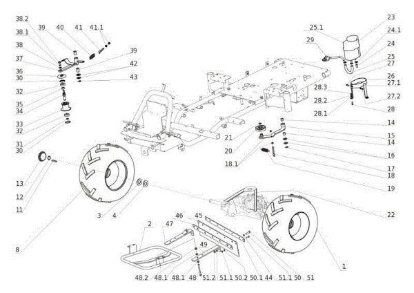 Rear axle APACHE 92 EVO Cat.2012 Garden tractor
