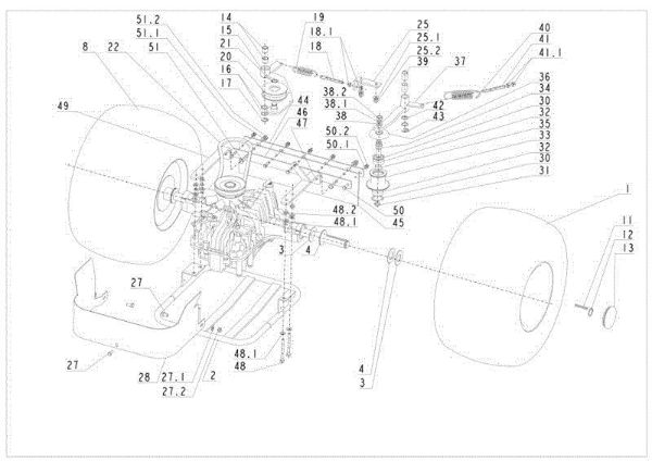 Rear axle APACHE 92 4x4 EVO Cat.2012 Garden tractor