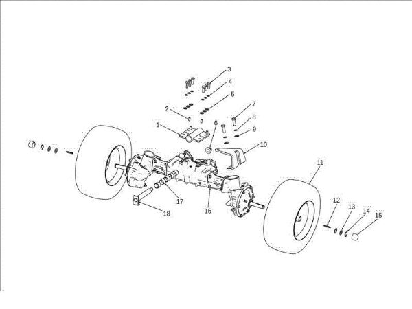 Front axle OM 106J/24H 4X4 Cat.2012 Garden tractor