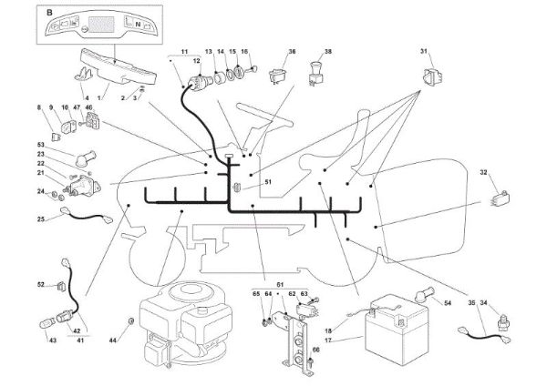 Electrical parts OM 102C/18,5H Cat.2012 Garden tractor
