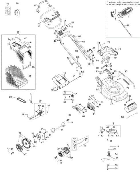 Illustrated parts list G 53 THX ALLROAD EXA 4 Lawnmower