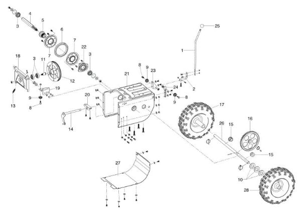 Transmission assy ARTIK 56 Snow blower