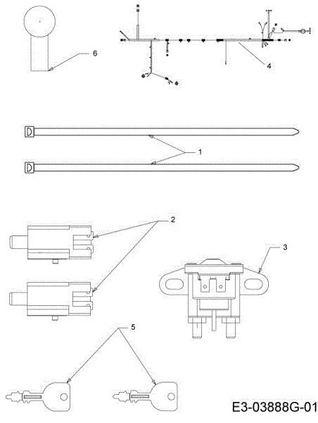 Electric diagram (1/2) KROSSER 92/13,5 T Cat.2013 Garden tractor