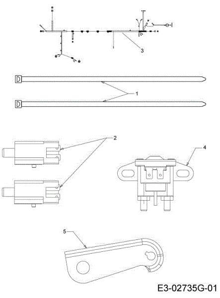 Electric diagram (1/2) TORNADO 95/11,5 T Cat.2013 Garden tractor