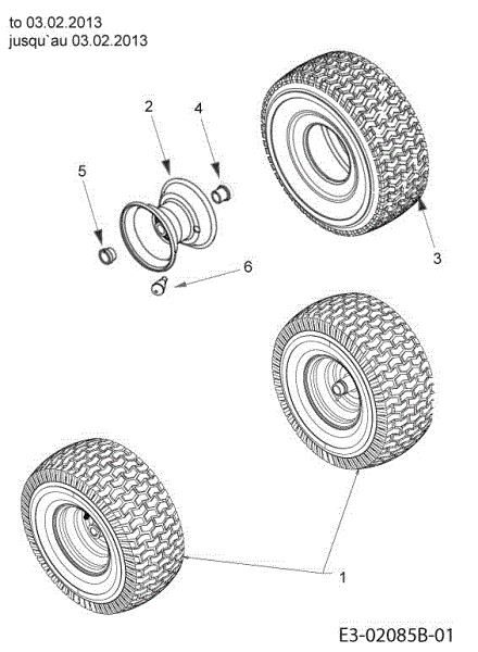 Front wheels TORNADO 97/13 T Cat.2013 Garden tractor