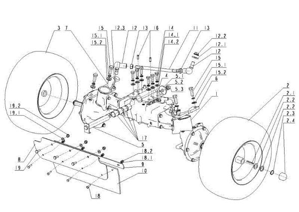 Front axle APACHE 92 4x4 EVO Cat.2014 Garden tractor