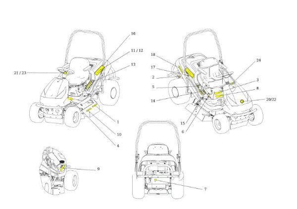 Labels APACHE 92 4x4 EVO Cat.2014 Garden tractor