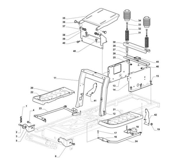Frame (1/2) OM 84/14,5 K H Cat. 2014 Garden tractor