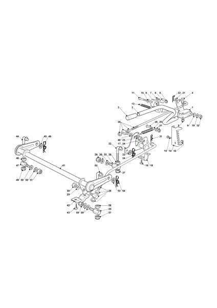 Cutting plate lifting OM 91PLUS/14,5K H Cat.2014 Garden tractor