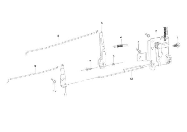 Control lever OM 95/16 K H Garden tractor