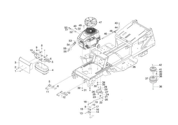 Frame OM 105/16 K H Garden tractor