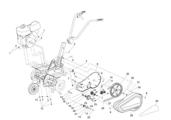 Illustrated parts list 2 MH 150 RKS (K700 H - SN T210) Rotary tiller