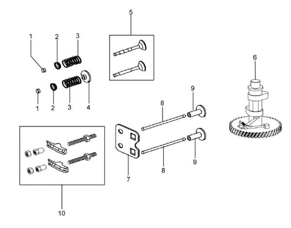 Valve and governor MH 150 RKS (K700 H - SN T210) Rotary tiller