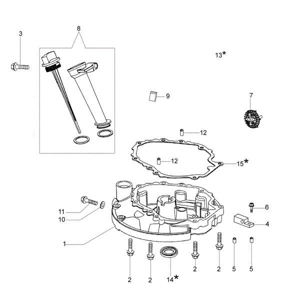 Crankcase cover CR 340 K (K650) Transporter