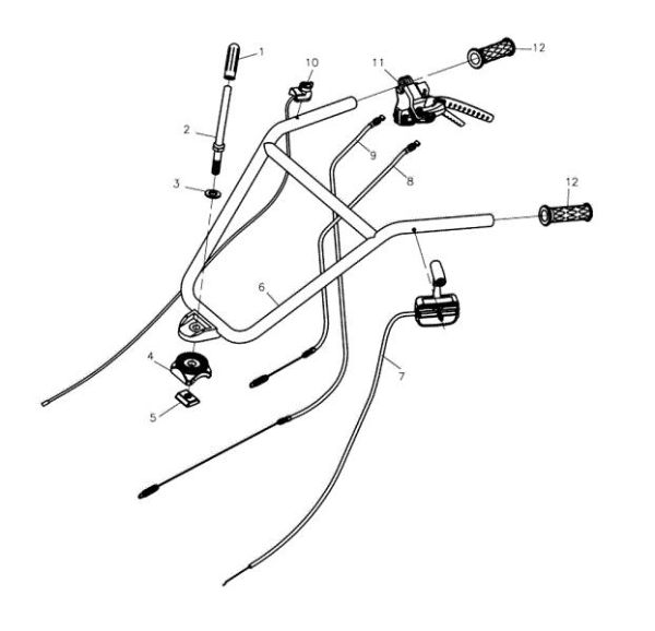 Handlebar MH 175 RK (K800 HT) Rotary tiller