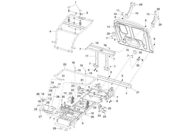 Frame MISTRAL 72/12,5 K H (3in1) Garden tractor