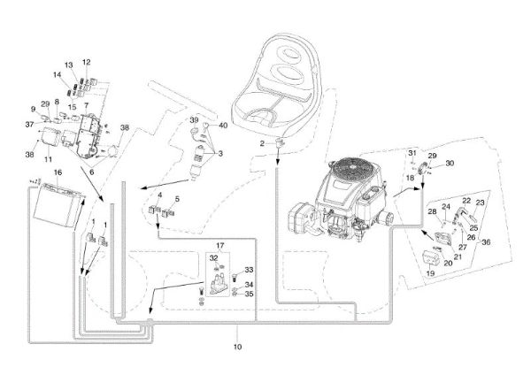 Electrical parts MISTRAL 72/12,5 K H (3in1) Garden tractor