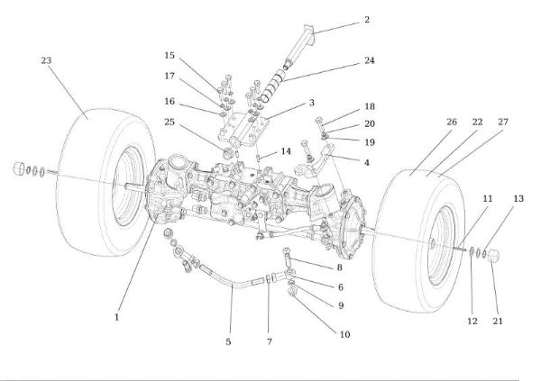 Front axle CHEYENNE (B&S) 92 4x4 Cat. 2015 Garden tractor