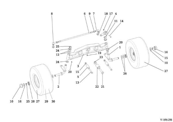 Front axle OM 92/16H Cat. 2015 Garden tractor