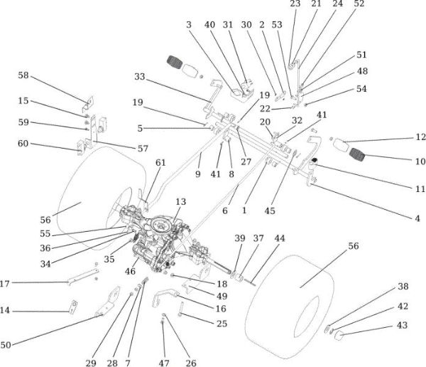 Transmission OM 107 L/17,5 H Cat. 2015 Garden tractor