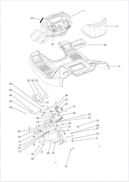 Dashboard OM 124/22 H Cat. 2015 Garden tractor