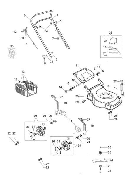Illustrated parts list G 53 PK ESSENTIAL (K700) Lawnmower