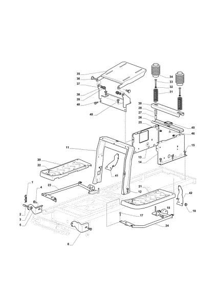 Frame (1/2) OM 84/14,5 K H Cat. 2016 Garden tractor